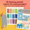 ARTISTRO 12 Pastel Acrylic Paint Markers – Paint Pens for Drawing – For Fabric, Rock, Glass, Wood, Molds – Arts & Crafts Gift for Adults, Teens, Kids, Classroom Must Haves & School Supplies