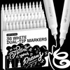 ARTISTRO 36 White Acrylic Paint Markers – Paint Pens for Drawing – For Fabric, Rock, Glass, Wood, Molds – Arts & Crafts Gift for Adults, Teens, Kids, Classroom Must Haves & School Supplies