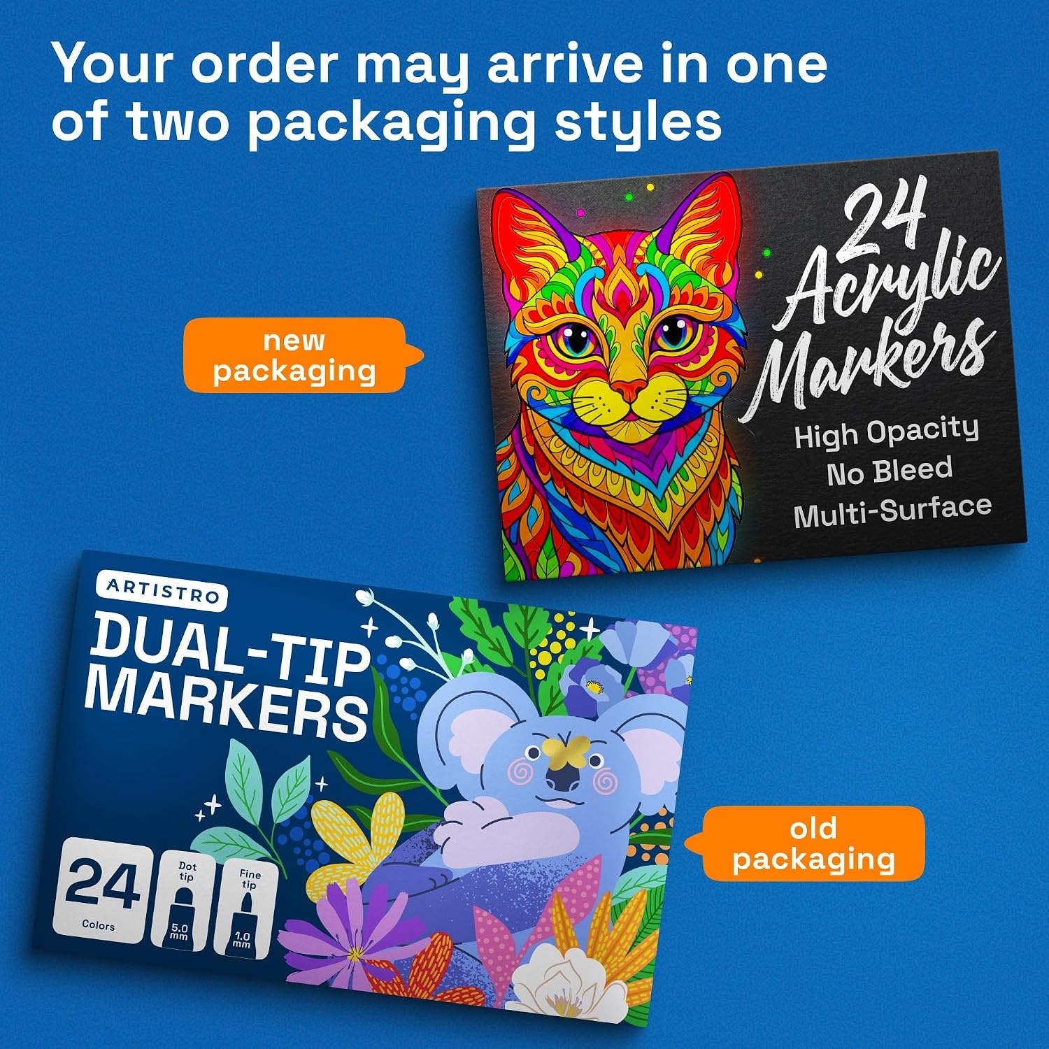image:imageARTISTRO 12 Metallic DualTip Acrylic Paint Markers Paint Pens Set with Dot amp Fine Tips for Fabric Rock Glass Wood Coloring Books Arts amp Crafts Gift Classroom Must Haves amp School Supplies24