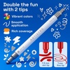 ARTISTRO 12 Metallic Dual-Tip Acrylic Paint Markers – Paint Pens Set with Dot & Fine Tips for Fabric, Rock, Glass, Wood, Coloring Books – Arts & Crafts Gift – Classroom Must Haves & School Supplies(48)