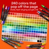 ARTISTRO 12 Metallic Dual-Tip Acrylic Paint Markers – Paint Pens Set with Dot & Fine Tips for Fabric, Rock, Glass, Wood, Coloring Books – Arts & Crafts Gift – Classroom Must Haves & School Supplies(240)