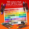 ARTISTRO 12 Metallic Dual-Tip Acrylic Paint Markers – Paint Pens Set with Dot & Fine Tips for Fabric, Rock, Glass, Wood, Coloring Books – Arts & Crafts Gift – Classroom Must Haves & School Supplies(120)