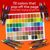 ARTISTRO 12 Metallic Dual-Tip Acrylic Paint Markers – Paint Pens Set with Dot & Fine Tips for Fabric, Rock, Glass, Wood, Coloring Books – Arts & Crafts Gift – Classroom Must Haves & School Supplies(72)