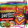 ARTISTRO 12 Metallic Dual-Tip Acrylic Paint Markers – Paint Pens Set with Dot & Fine Tips for Fabric, Rock, Glass, Wood, Coloring Books – Arts & Crafts Gift – Classroom Must Haves & School Supplies(240)