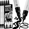 ARTISTRO 12 Metallic Dual-Tip Acrylic Paint Markers – Paint Pens Set with Dot & Fine Tips for Fabric, Rock, Glass, Wood, Coloring Books – Arts & Crafts Gift – Classroom Must Haves & School Supplies(5)