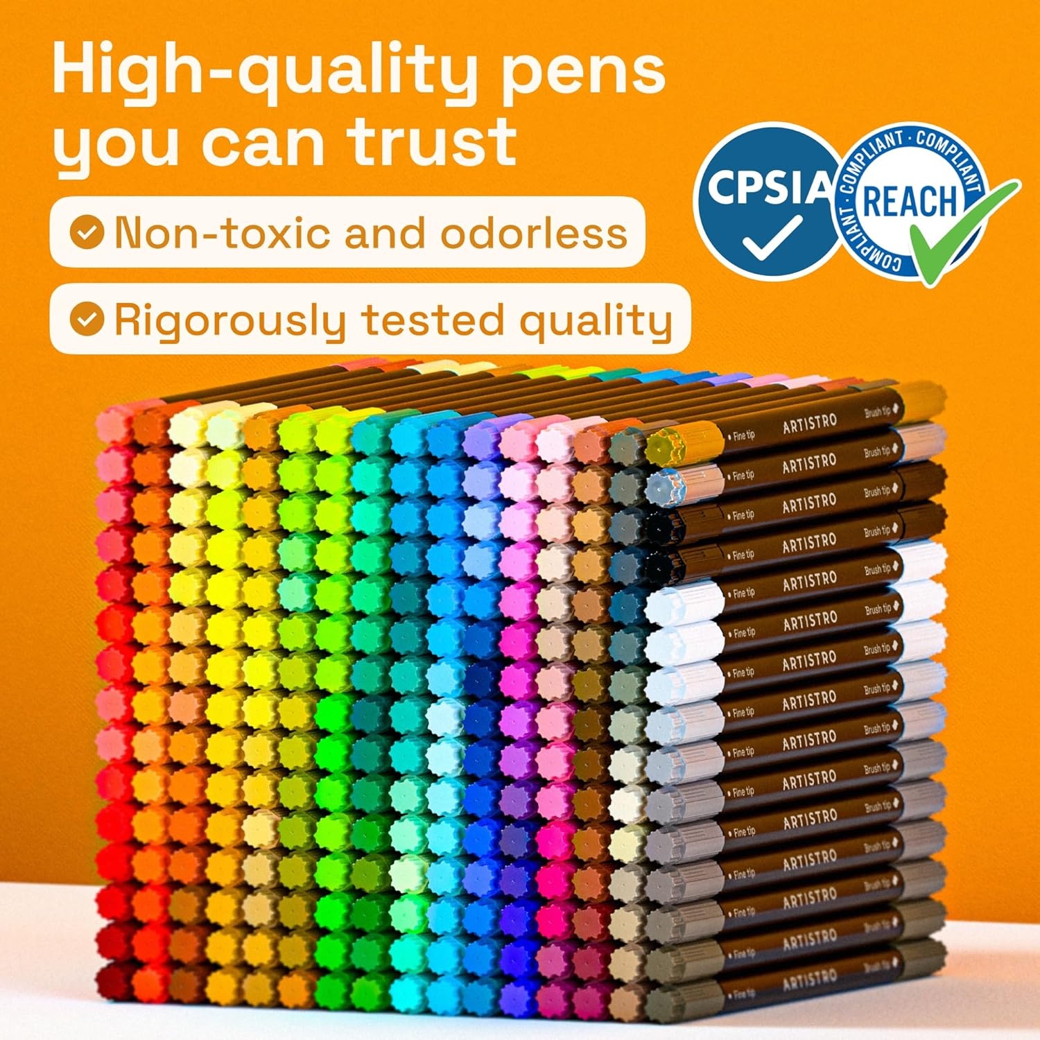 image:imageARTISTRO 72 Acrylic Paint Markers Paint Pens for Drawing For Fabric Rock Glass Wood Molds Arts amp Crafts Gift for Adults Teens Kids Classroom Must Haves amp School SuppliesMulticolor