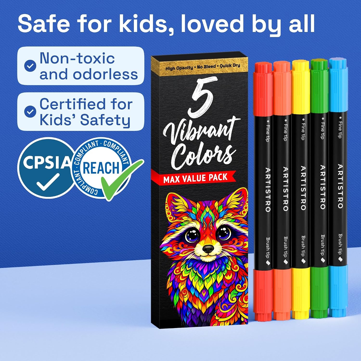 image:imageARTISTRO 72 Acrylic Paint Markers Paint Pens for Drawing For Fabric Rock Glass Wood Molds Arts amp Crafts Gift for Adults Teens Kids Classroom Must Haves amp School SuppliesMulticolor