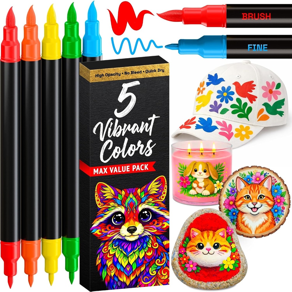 image:imageARTISTRO 72 Acrylic Paint Markers Paint Pens for Drawing For Fabric Rock Glass Wood Molds Arts amp Crafts Gift for Adults Teens Kids Classroom Must Haves amp School SuppliesMulticolor