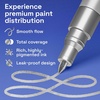 ARTISTRO 5 Gold Paint Pen for Rock, Glass, Ceramic, Wood, Tire, Fabric, Metal, Canvas, Marking, Painting – Set of 5 Acrylic Paint Markers Water-based – Different Tips(Silver)