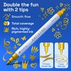 ARTISTRO 72 Acrylic Paint Markers – Paint Pens for Drawing – For Fabric, Rock, Glass, Wood, Molds – Arts & Crafts Gift for Adults, Teens, Kids, Classroom Must Haves & School Supplies(Gold)