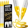 ARTISTRO 72 Acrylic Paint Markers – Paint Pens for Drawing – For Fabric, Rock, Glass, Wood, Molds – Arts & Crafts Gift for Adults, Teens, Kids, Classroom Must Haves & School Supplies(Gold)
