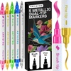 ARTISTRO 72 Acrylic Paint Markers – Paint Pens for Drawing – For Fabric, Rock, Glass, Wood, Molds – Arts & Crafts Gift for Adults, Teens, Kids, Classroom Must Haves & School Supplies(Metallic)