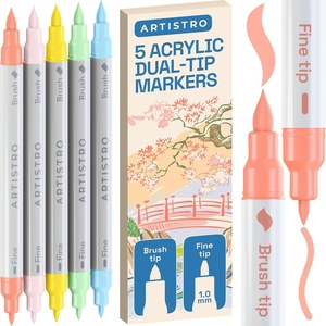 ARTISTRO 72 Acrylic Paint Markers – Paint Pens for Drawing – For Fabric, Rock, Glass, Wood, Molds – Arts & Crafts Gift for Adults, Teens, Kids, Classroom Must Haves & School Supplies(Pastel)