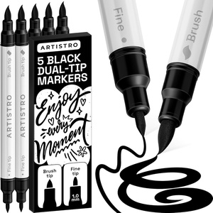 ARTISTRO 72 Acrylic Paint Markers – Paint Pens for Drawing – For Fabric, Rock, Glass, Wood, Molds – Arts & Crafts Gift for Adults, Teens, Kids, Classroom Must Haves & School Supplies(Black)