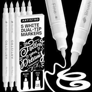 ARTISTRO 72 Acrylic Paint Markers – Paint Pens for Drawing – For Fabric, Rock, Glass, Wood, Molds – Arts & Crafts Gift for Adults, Teens, Kids, Classroom Must Haves & School Supplies(White)