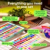 ARTISTRO 100 Watercolors Paint Set – Vivid Colors in a Portable Box – Travel Watercolor Set with Complete Palette