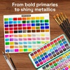 ARTISTRO 100 Watercolors Paint Set – Vivid Colors in a Portable Box – Travel Watercolor Set with Complete Palette