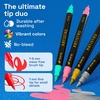ARTISTRO 120 Dual-Tip Fabric Markers – Fabric Decorating Kit – Permanent for Clothes – Acrylic Paint Pens for Sneakers, Bags, Shoes, Textile, Canvas, Sewing, Craft, DIY – Brush and Fine Tip