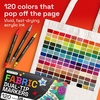 ARTISTRO 120 Dual-Tip Fabric Markers – Fabric Decorating Kit – Permanent for Clothes – Acrylic Paint Pens for Sneakers, Bags, Shoes, Textile, Canvas, Sewing, Craft, DIY – Brush and Fine Tip