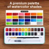 ARTISTRO 24 Watercolors Paint Set – Vivid Colors in a Portable Box – Travel Watercolor Set with Complete Palette