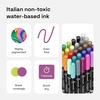 ARTISTRO 100 Dual-Tip Acrylic Paint Pens With Storage Bag – Markers With Brush + Fine Precision Tips – Multisurface Painting for Fabric, Rock, Glass, Wood & More(Extra Fine)