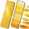 ARTISTRO Professional Metallic Watercolor Paint Set for Adults – 6 Pigment-Rich Gold Colors, XL Pans, ASTM-I Lightfastness, High Tinting Strength Watercolor Set for Professionals made by professionals