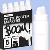 ARTISTRO White Paint Pens – Jumbo Tips – Set of 5 | Acrylic Paint Markers, Water-Based, For Rock, Glass, Ceramic, Wood, Tire, Fabric, Metal, Canvas, Marking, Painting