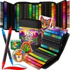 ARTISTRO 168 Dual-Tip Acrylic Calligraphy Pens, Brush & Fine Tips