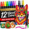 ARTISTRO Precision Dual-Tip Acrylic Paint Marker Pens – Set of 12