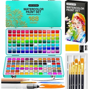 ARTISTRO Watercolor Paint Set – Travel Art Kit – 168 Colors