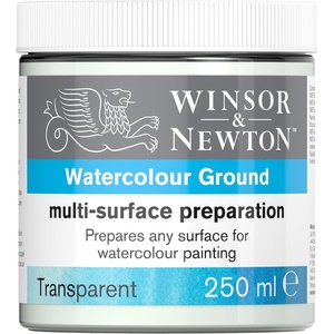 Winsor & Newton Watercolor Multi Surface Preparation, White, 250ml(Transparent)