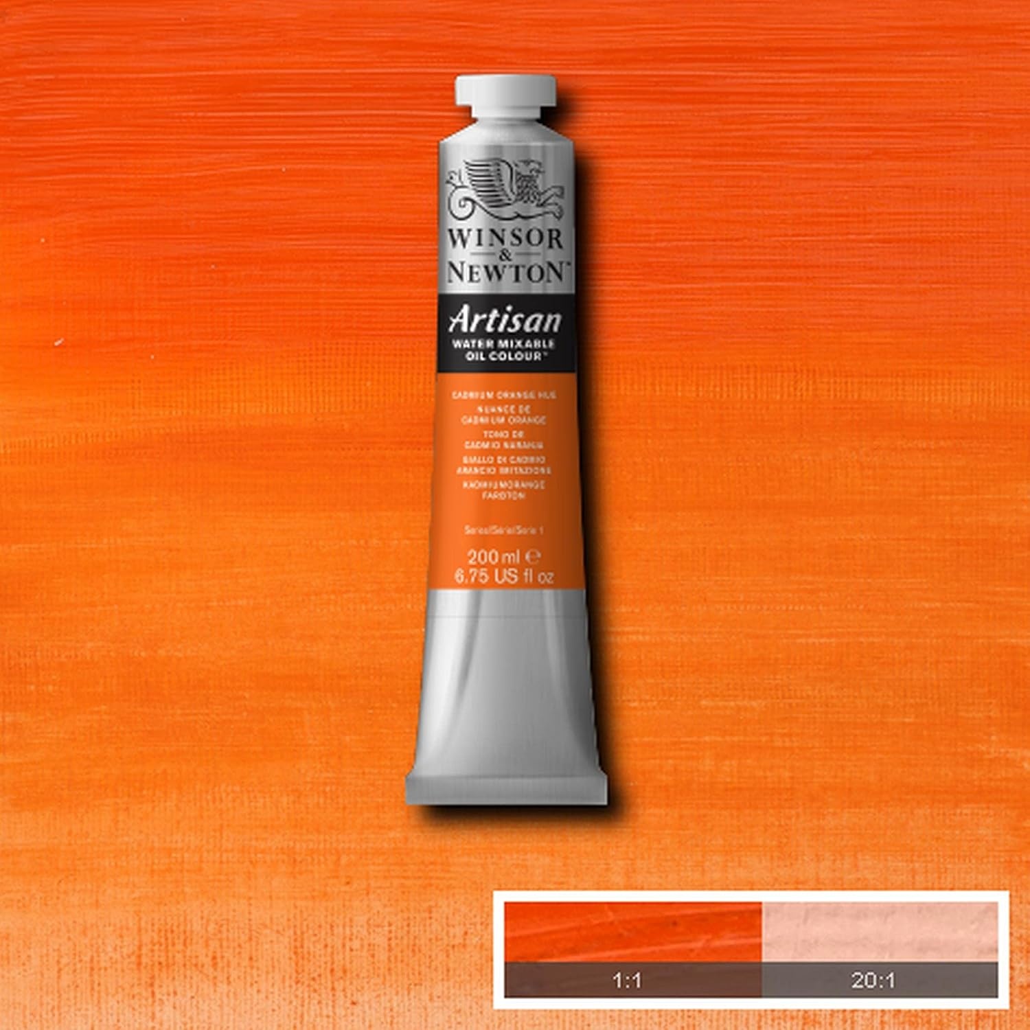 image:imageWinsor amp Newton Artisan Water Mixable Oil Colour 125oz 37ml MagentaCadmium Orange Hue