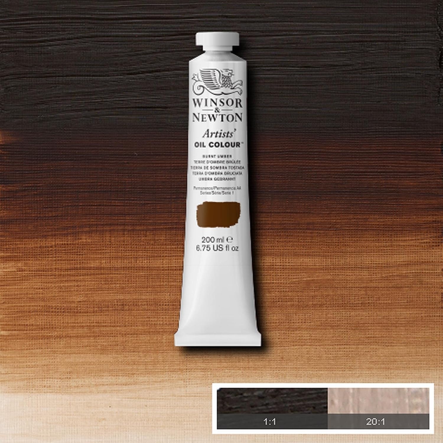 image:imageWinsor amp Newton Artists Oil Paint 37ml Tube Burnt SiennaBurnt Umber