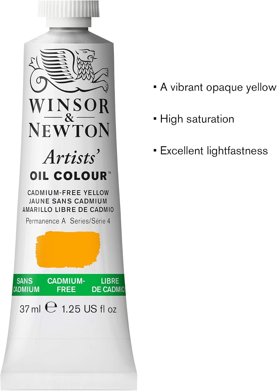 image:imageWinsor amp Newton Artists Oil Paint 37ml Tube Burnt SiennaCadmiumfree Yellow