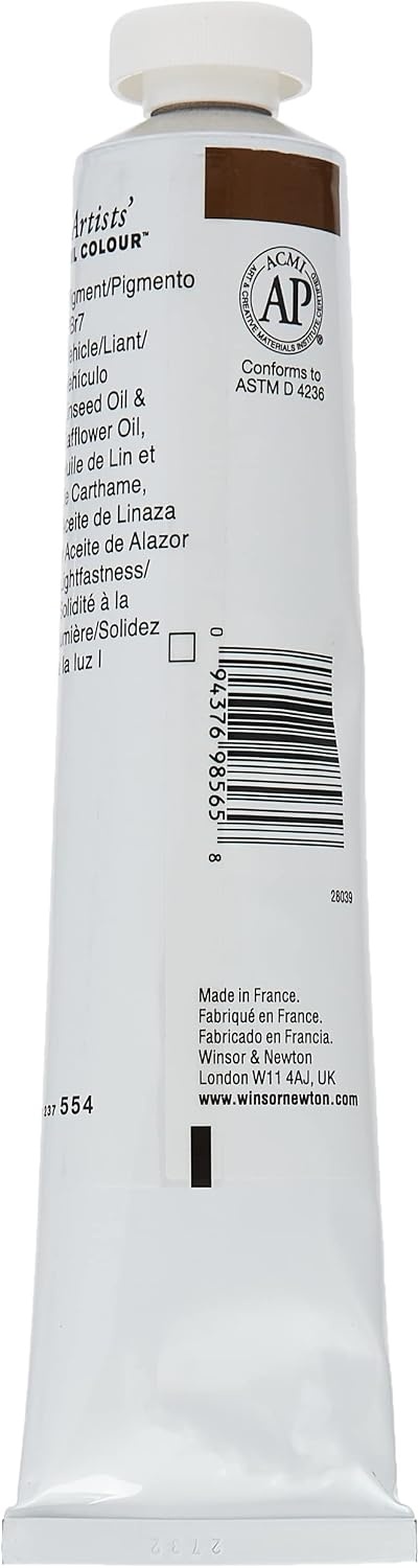 image:imageWinsor amp Newton Artists Oil Paint 37ml Tube Burnt SiennaRaw Umber