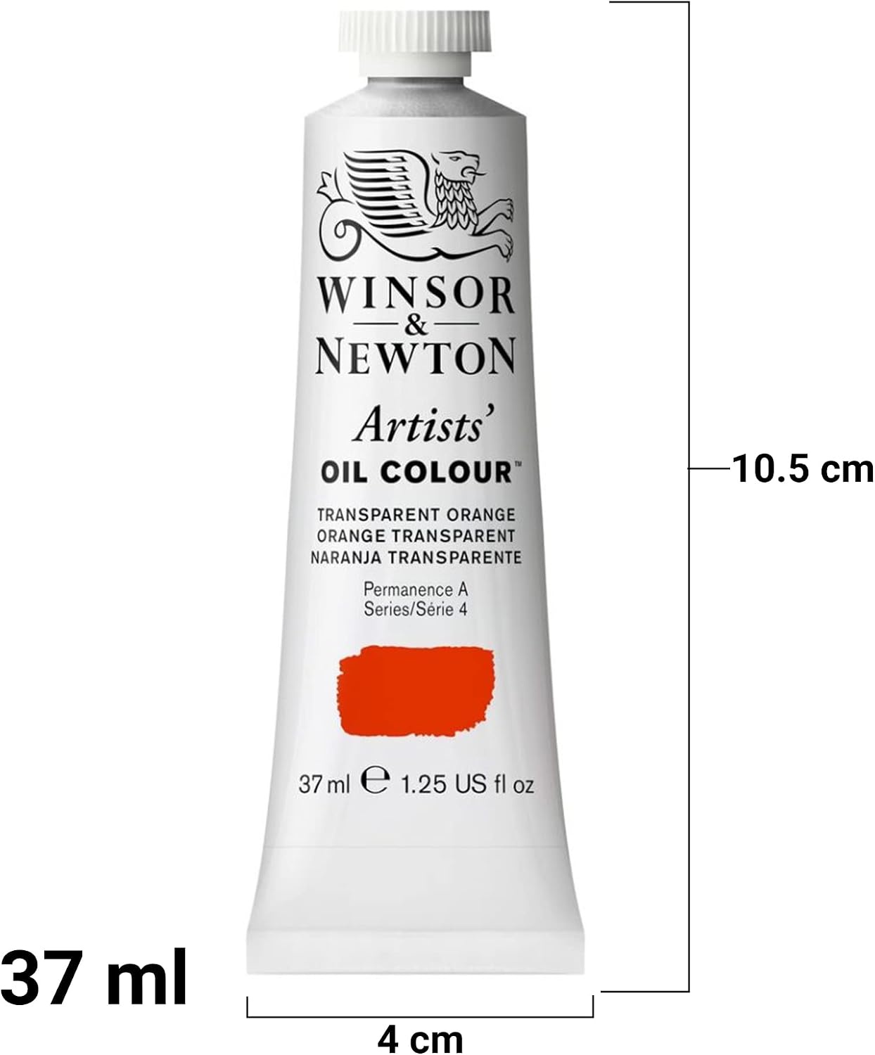 image:imageWinsor amp Newton Artists Oil Paint 37ml Tube Burnt SiennaTransparent Orange