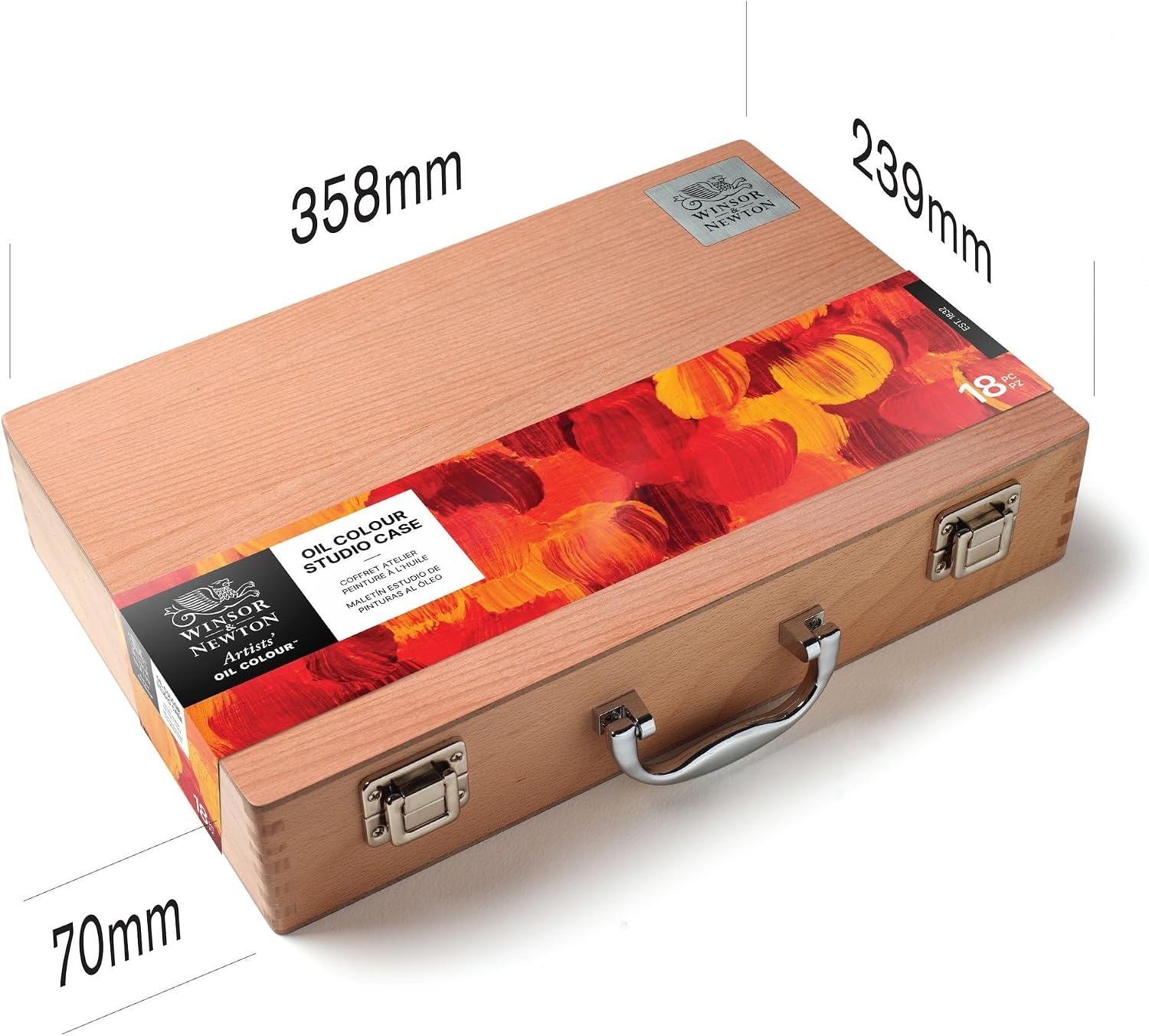 image:imageWinsor amp Newton Artists Oil Paint 37ml Tube Burnt SiennaWooden Briefcase