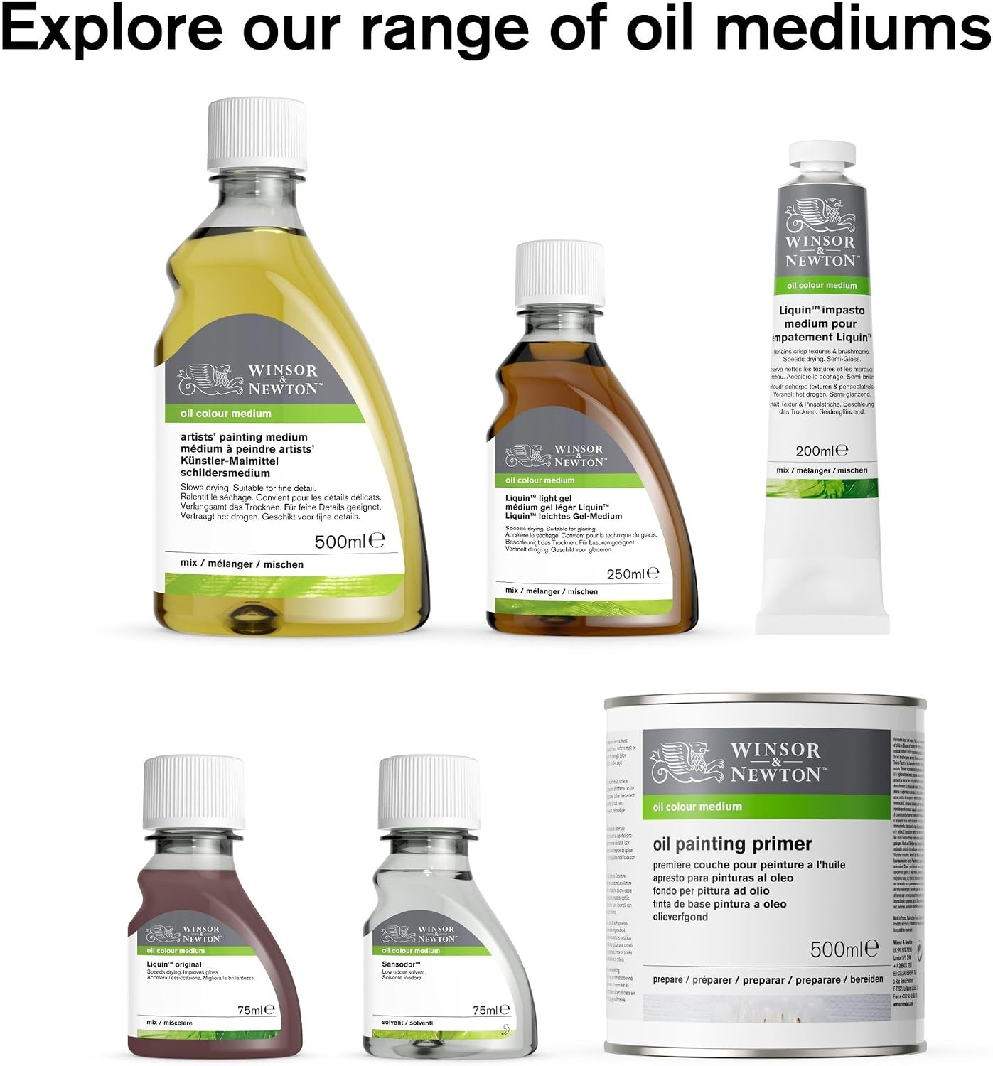 image:imageWinsor amp Newton Cold Pressed Linseed Oil 250ml 84oz BottleLiquin Oleopasto