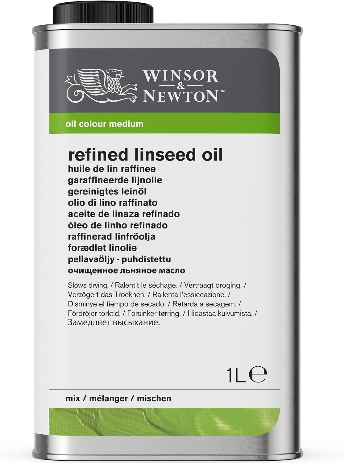 image:imageWinsor amp Newton Cold Pressed Linseed Oil 250ml 84oz BottleRefined Linseed Oil