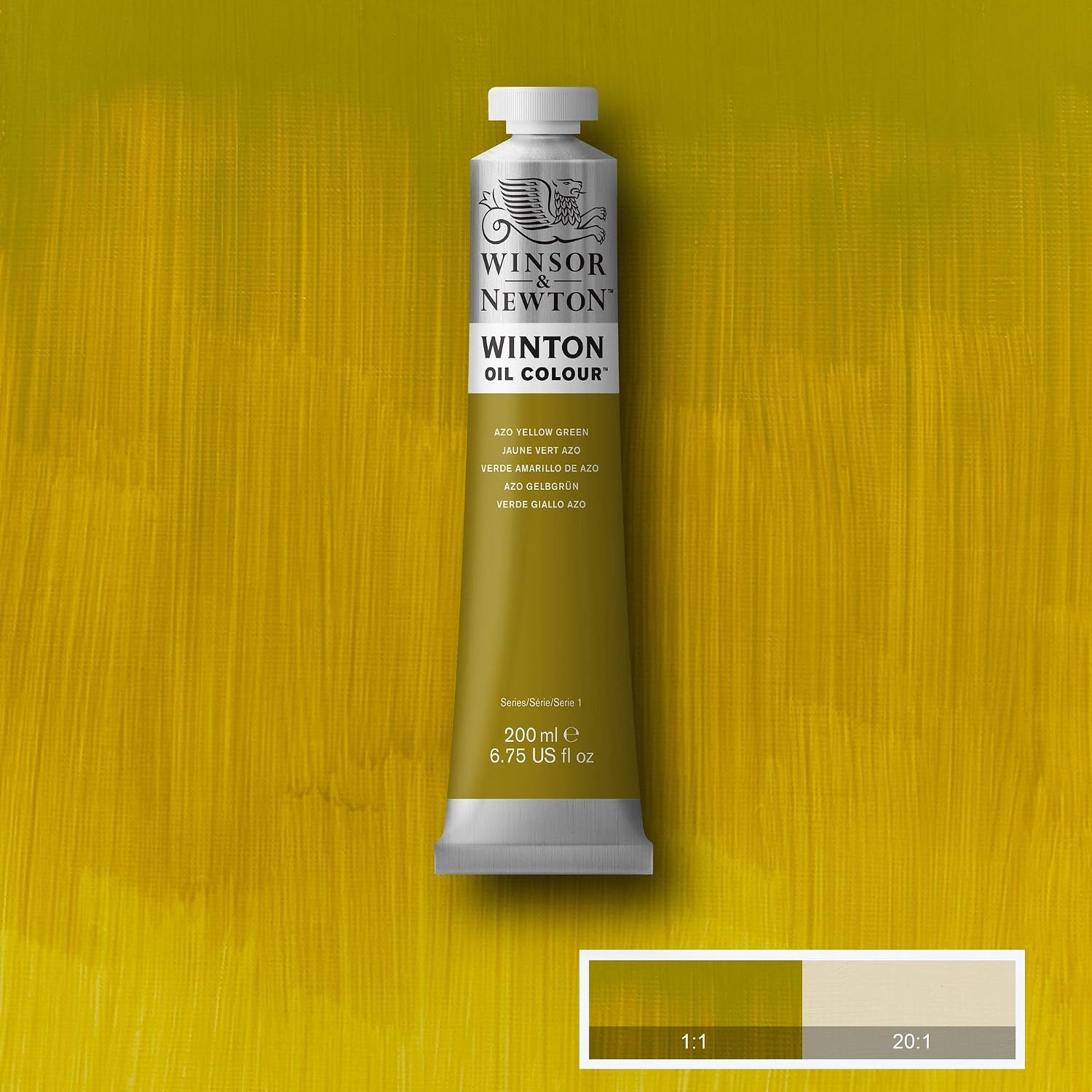 image:imageWinsor amp Newton Winton Oil Color 200ml Tube Titanium WhiteAzo Yellow Green
