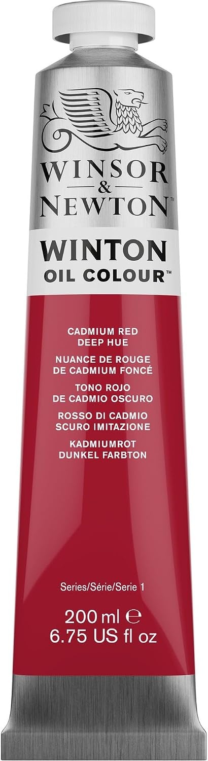 image:imageWinsor amp Newton Winton Oil Color 200ml Tube Titanium WhiteCadmium Red Deep Hue