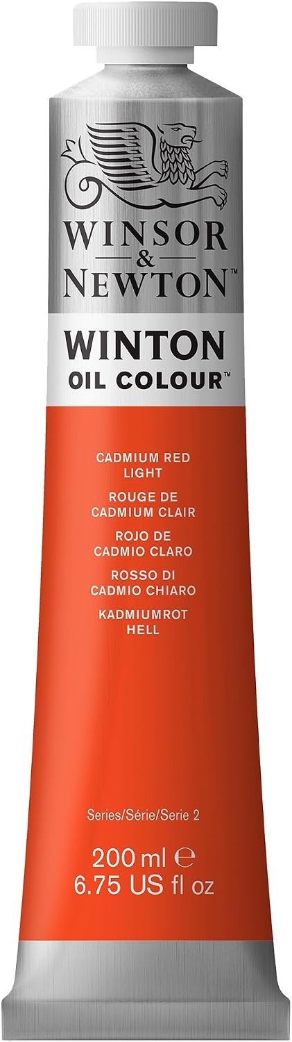 image:imageWinsor amp Newton Winton Oil Color 200ml Tube Titanium WhiteCadmium Red Light