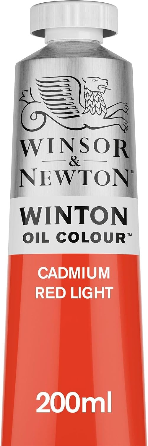 image:imageWinsor amp Newton Winton Oil Color 200ml Tube Titanium WhiteCadmium Red Light