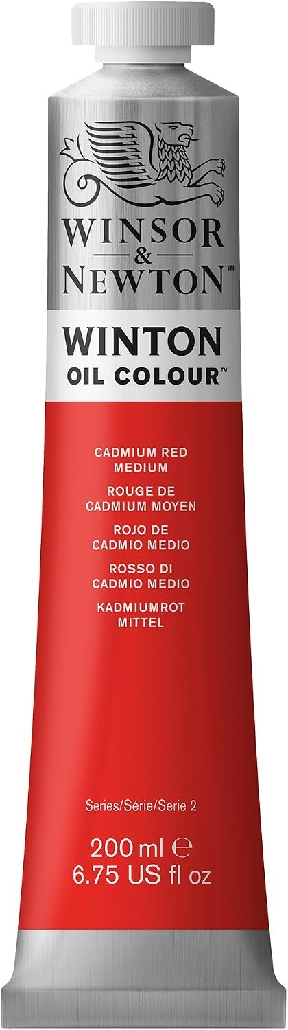 image:imageWinsor amp Newton Winton Oil Color 200ml Tube Titanium WhiteCadmium Red Medium