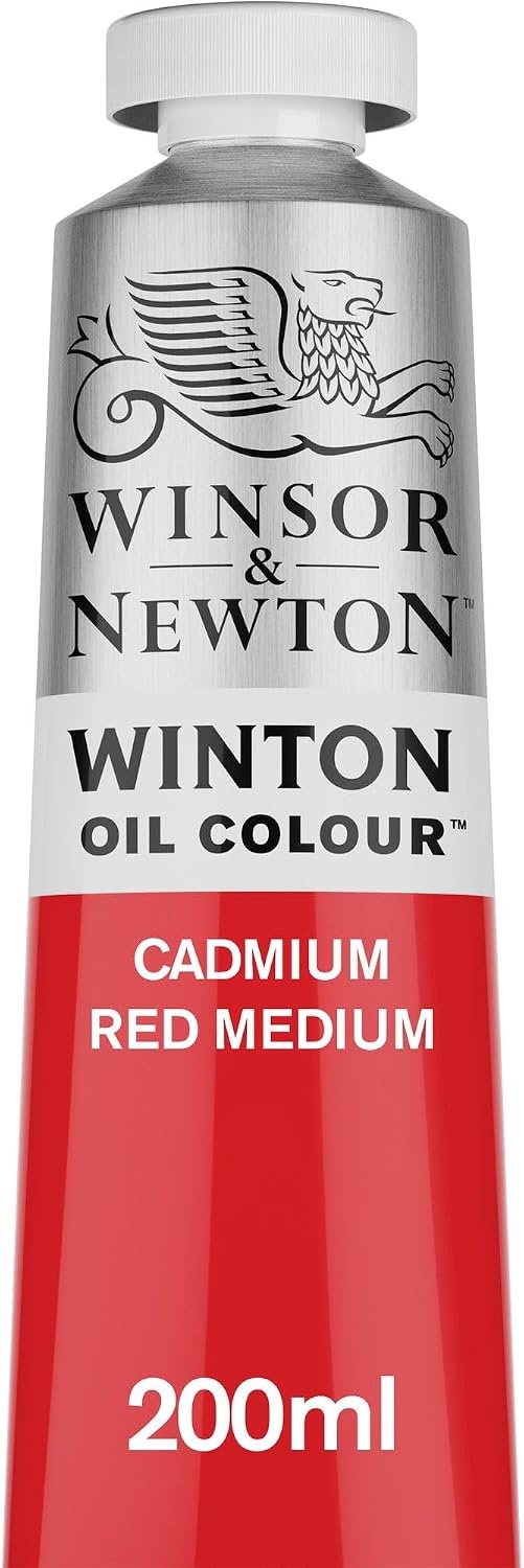image:imageWinsor amp Newton Winton Oil Color 200ml Tube Titanium WhiteCadmium Red Medium
