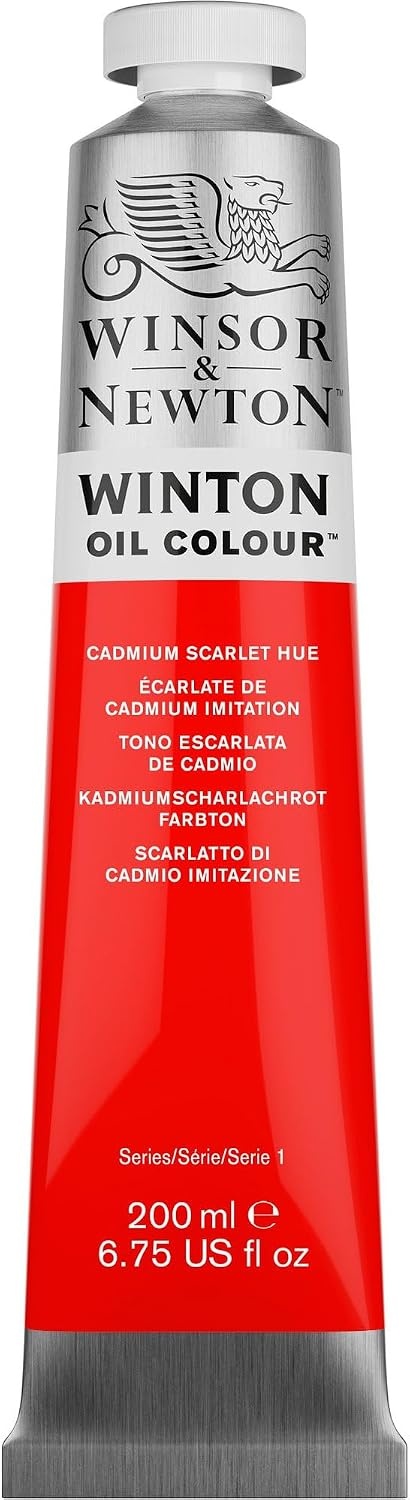 image:imageWinsor amp Newton Winton Oil Color 200ml Tube Titanium WhiteCadmium Scarlet Hue