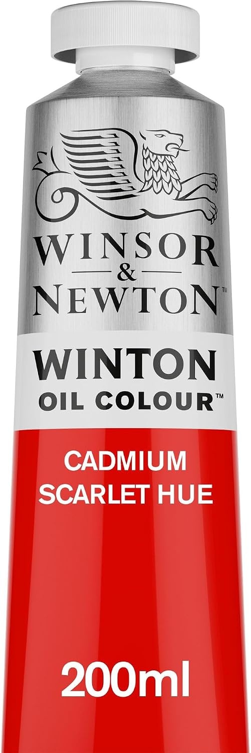 image:imageWinsor amp Newton Winton Oil Color 200ml Tube Titanium WhiteCadmium Scarlet Hue