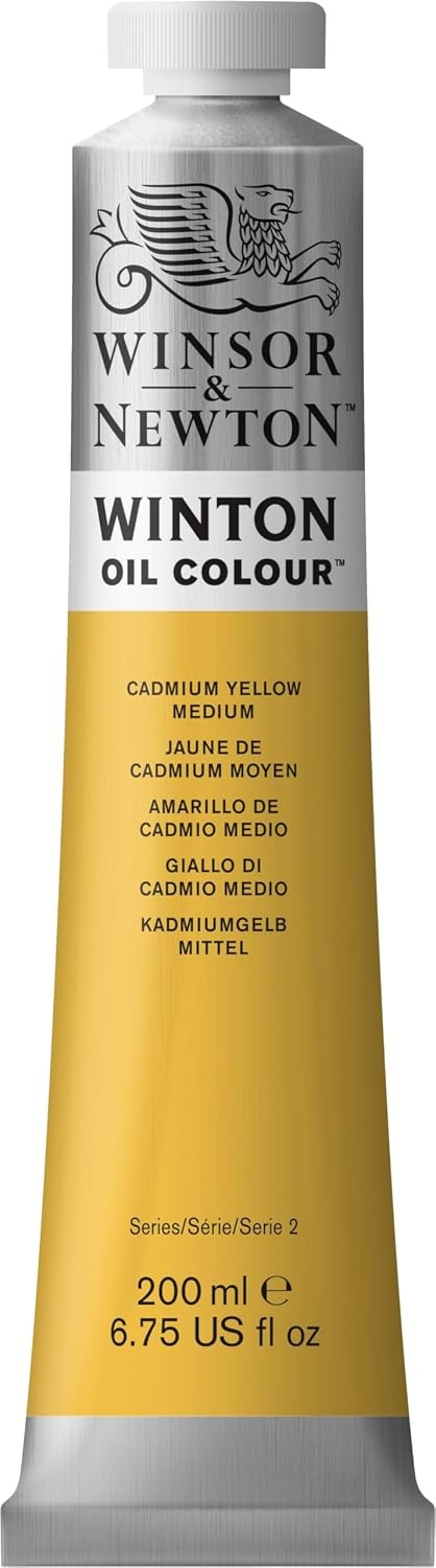 image:imageWinsor amp Newton Winton Oil Color 200ml Tube Titanium WhiteCadmium Yellow Medium