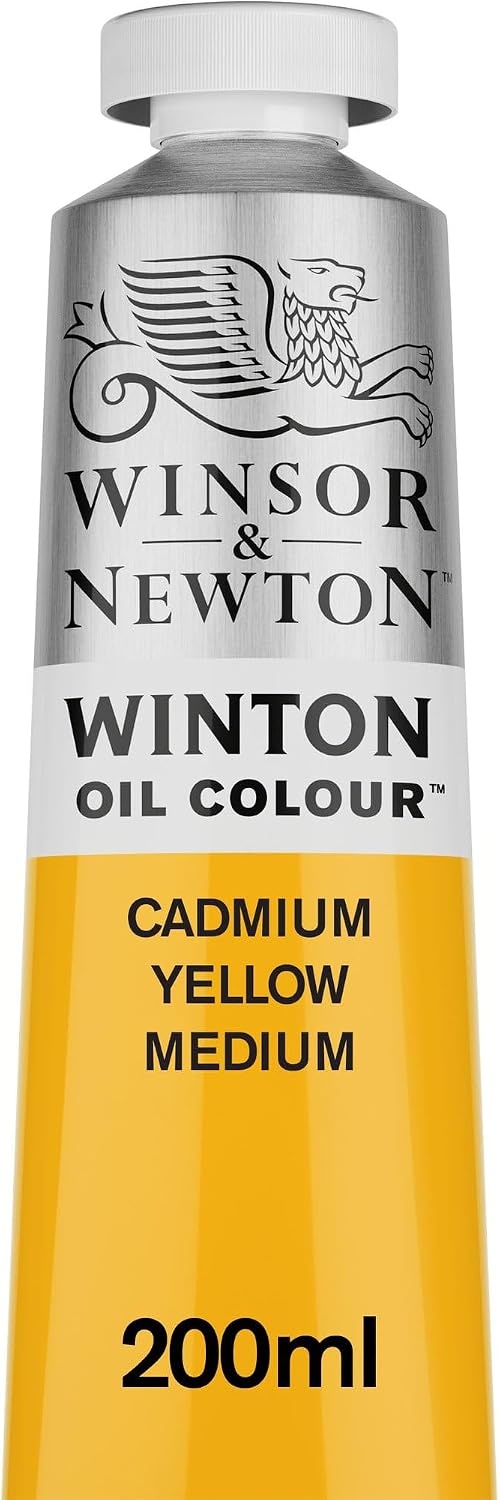 image:imageWinsor amp Newton Winton Oil Color 200ml Tube Titanium WhiteCadmium Yellow Medium