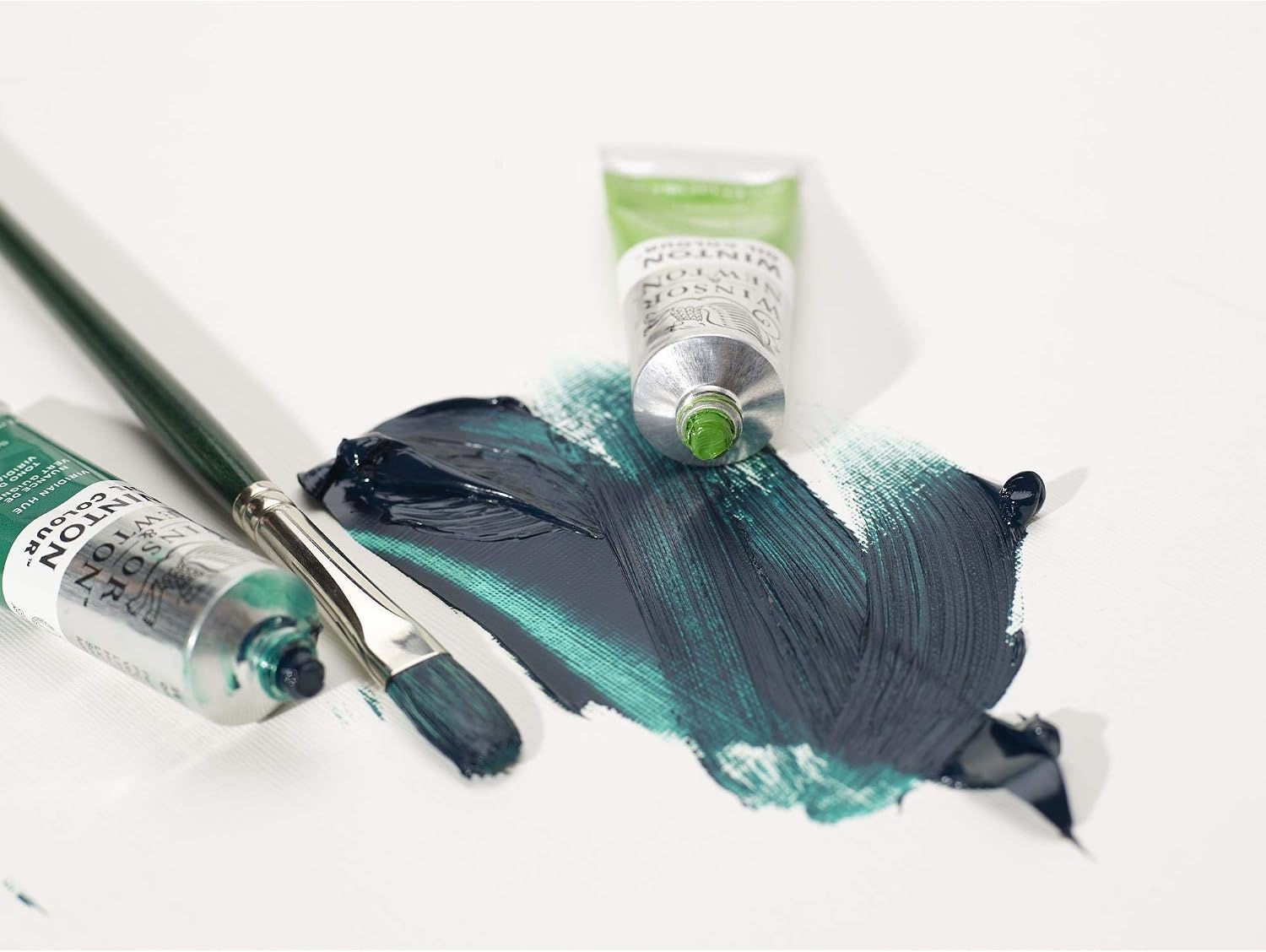 image:imageWinsor amp Newton Winton Oil Color 200ml Tube Titanium WhiteChrom Grn Farbton